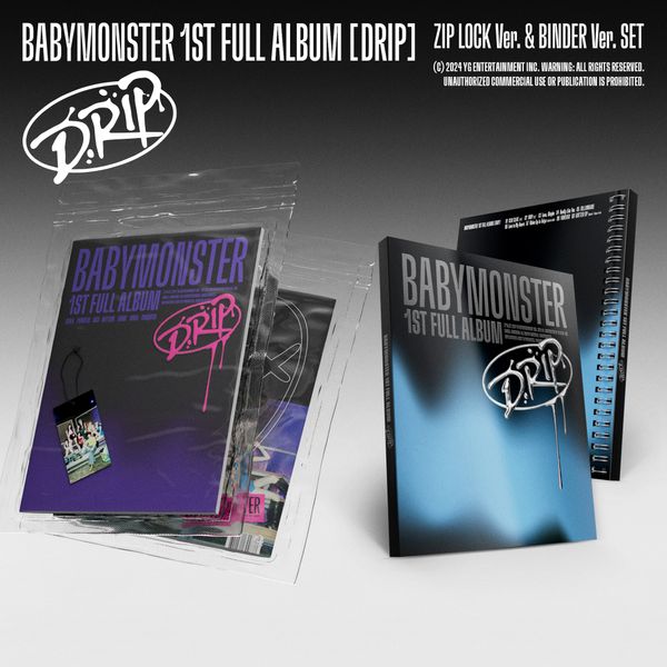 BABYMONSTER 1st Full Album DRIP - BINDER & ZIP LOCK Version