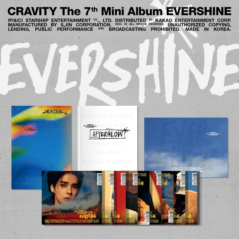 CRAVITY 7th Mini Album EVERSHINE (12 Albums SET) + Starship Square Gift