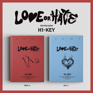 H1-KEY 3rd Mini Album LOVE or HATE - TRUE / LIE Version