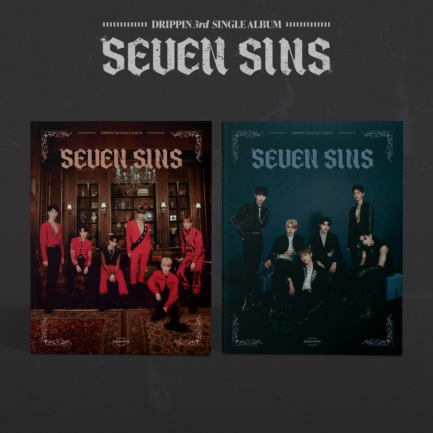 DRIPPIN 3rd Single Album SEVEN SINS - Red / Dark Version