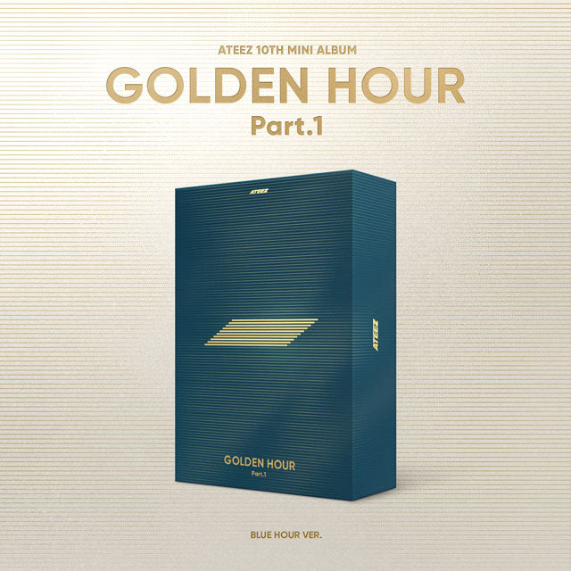 ATEEZ 10th Mini Album GOLDEN HOUR : Part.1 - BLUE HOUR Version + Pre-order Photocard