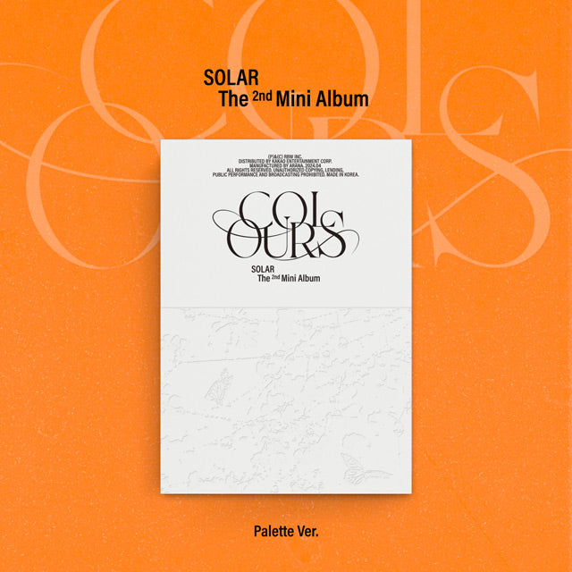 Solar 2nd Mini Album COLOURS - Palette Version