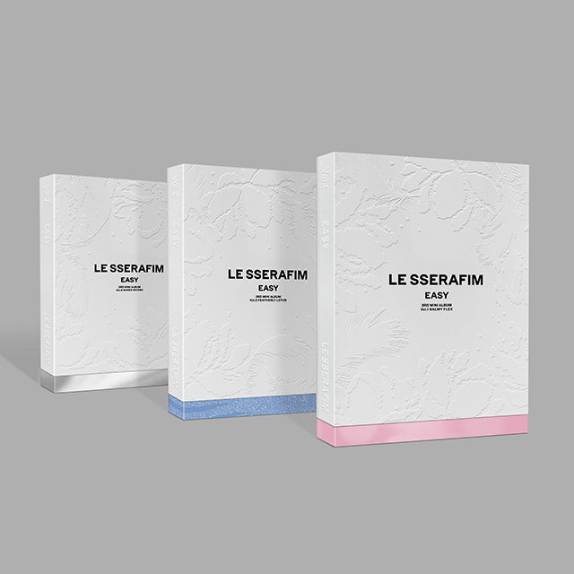 LE SSERAFIM 3rd Mini Album EASY - Vol.1 BALMY FLEX / Vol.2 FEATHERLY LOTUS / Vol.3 SHEER MYRRH Version + Weverse Gift