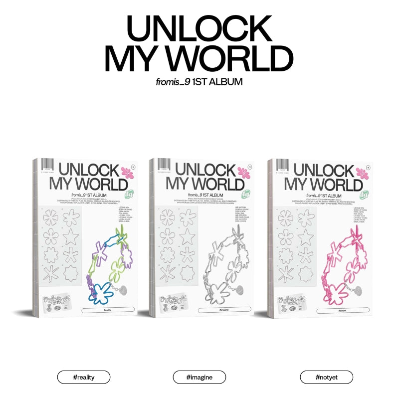 fromis_9 1st Full Album Unlock My World - #reality / #imagine / #notyet Version