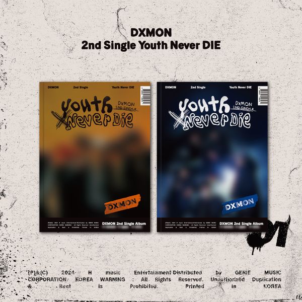 DXMON 2nd Single Album Youth Never DIE - VER.01 / VER.02