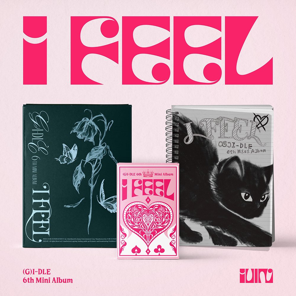 (G)I-DLE 6th Mini Album I FEEL - Cat / Butterfly / Queen Version + Weverse Gift