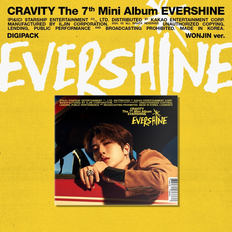 CRAVITY 7th Mini Album EVERSHINE - Wonjin Digipack Version + Starship Square Gift