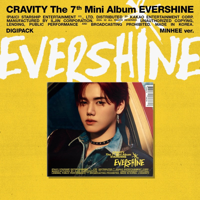 CRAVITY 7th Mini Album EVERSHINE - Minhee Digipack Version + Starship Square Gift