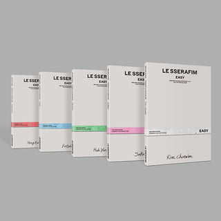 LE SSERAFIM 3rd Mini Album EASY (COMPACT Ver.) - File#1 CHIC SILVER / File#2 ICONIC PINK / File#3 DIVA GREEN / File#4 BOLD BLUE / File#5 CHEERFUL RED Version