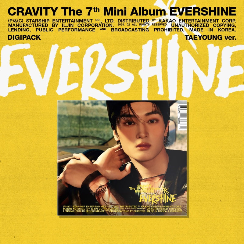 CRAVITY 7th Mini Album EVERSHINE - Taeyoung Digipack Version + Starship Square Gift