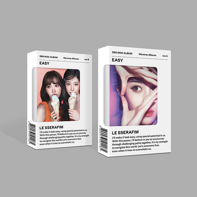 LE SSERAFIM 3rd Mini Album EASY Weverse Albums Version - A (Single) / B (Unit) Version + Weverse Gift