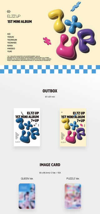 EL7Z UP 1st Mini Album 7+UP PLVE Version Inclusions Out Box Image Card
