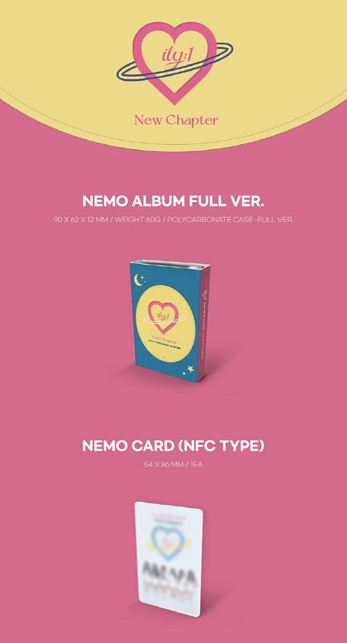 ILY:1 New Chapter - Nemo Album Full Version Inclusions Nemo Case Nemo Card NFC Type