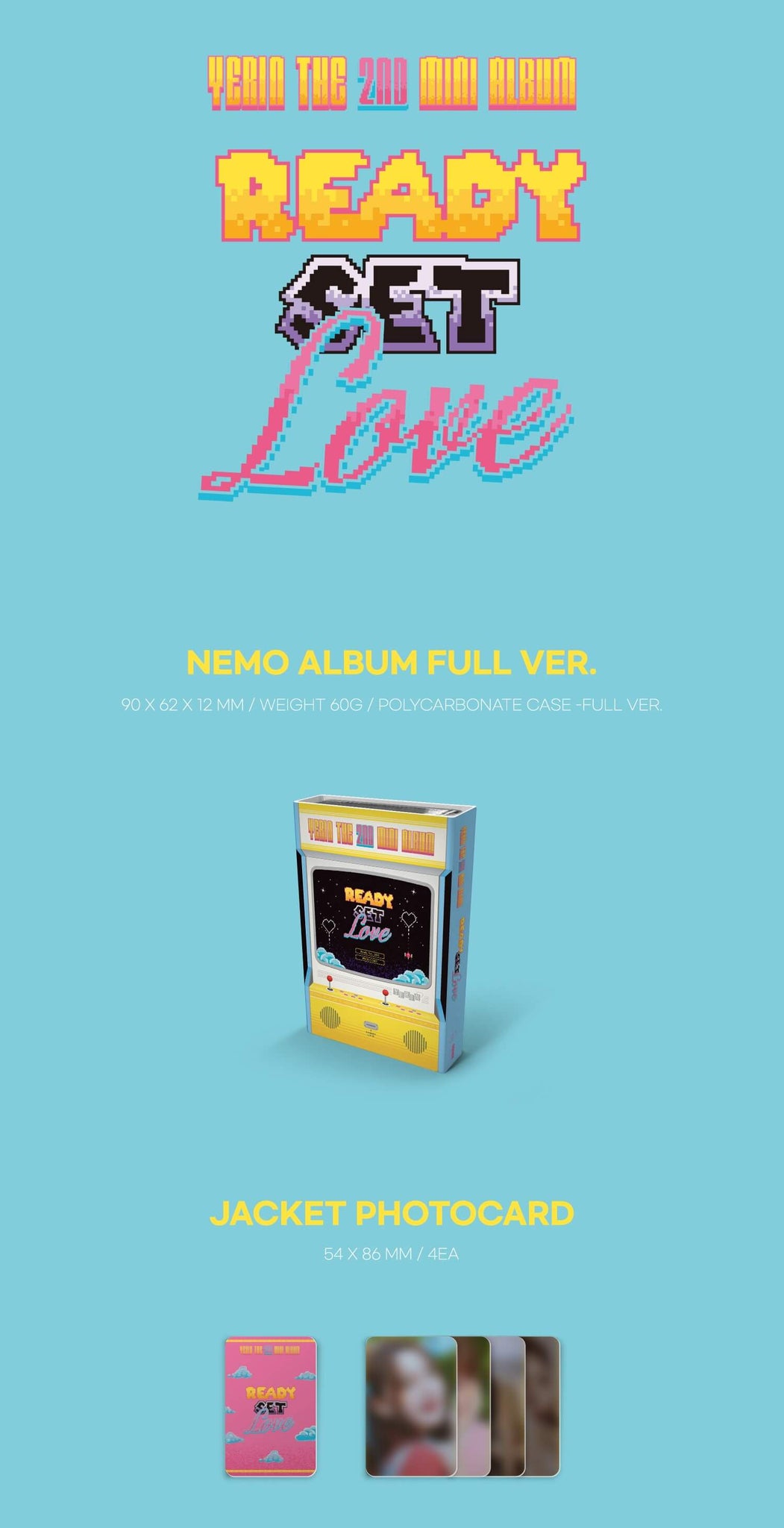 Yerin Ready, Set, LOVE - Nemo Album Full Version Inclusions Nemo Case Jacket Photocard