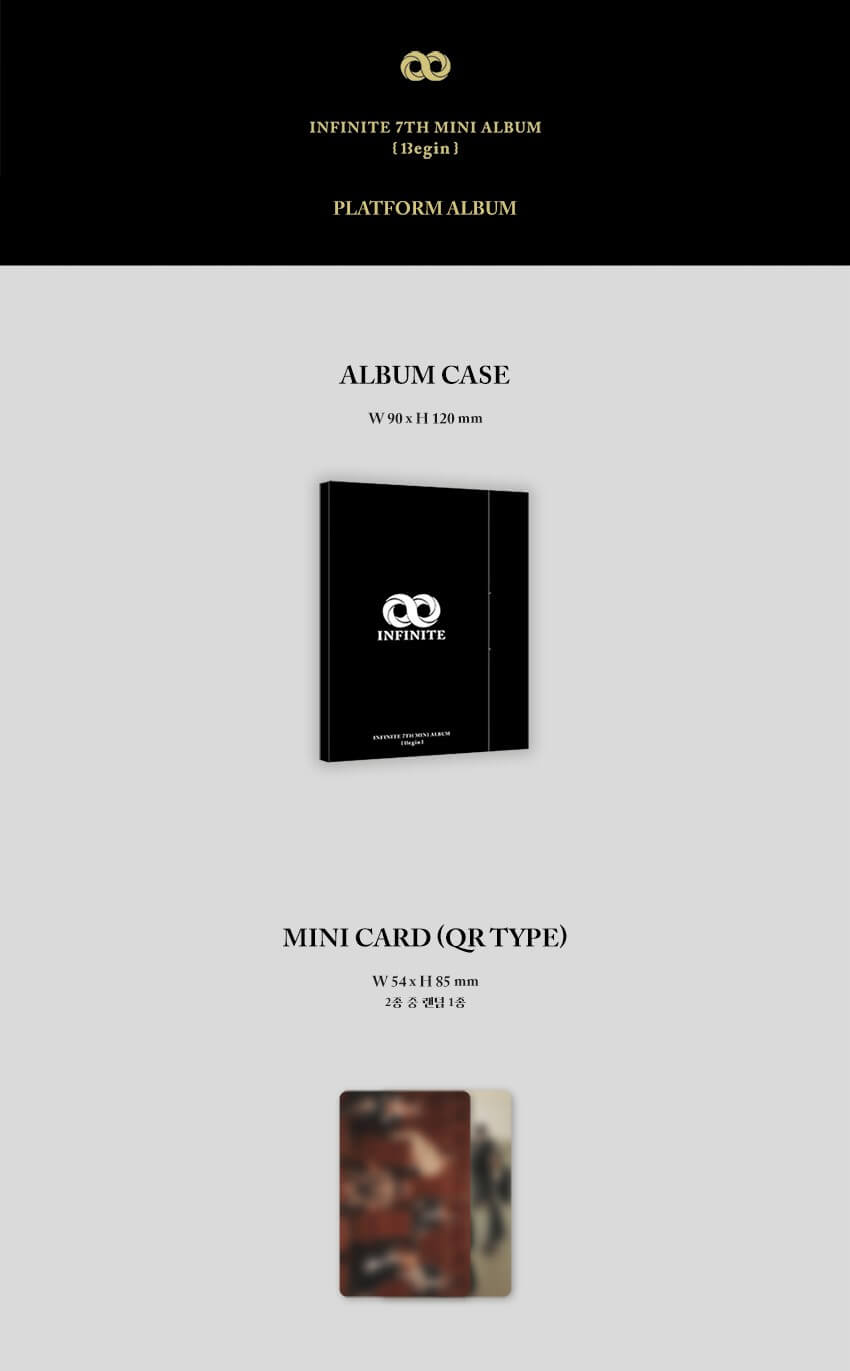 INFINITE 7th Mini Album 13egin - Platform Version Inclusions Album Case Mini Card QR Type