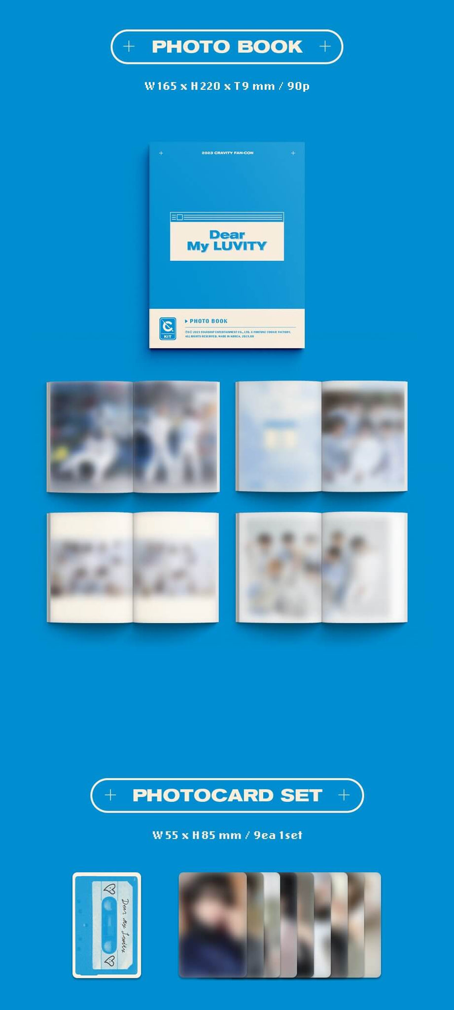 2023 CRAVITY FAN CON Dear My LUVITY KiT Inclusions Photobook Photocard Set