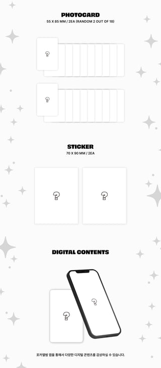 YOUNITE 5th Mini Album 빛 : BIT Part.2 POCA Version Inclusions Photocards Stickers