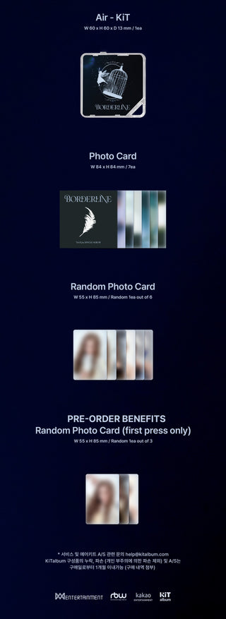 YooA (OH MY GIRL) 1st Single Album Borderline - KiT Version Inclusions AiR KiT, Photocard Set, Random Photocard, 1st Press Only Random Photocard