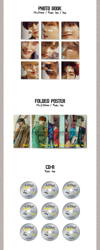 n.SSign 2nd Mini Album Happy & - Digipack Version Inclusions Photobook Folded Poster CD