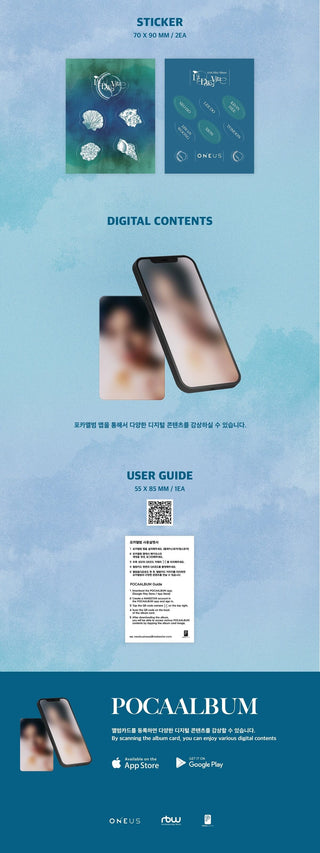 ONEUS 10th Mini Album La Dolce Vita POCA Version Inclusions Sticker User Guide
