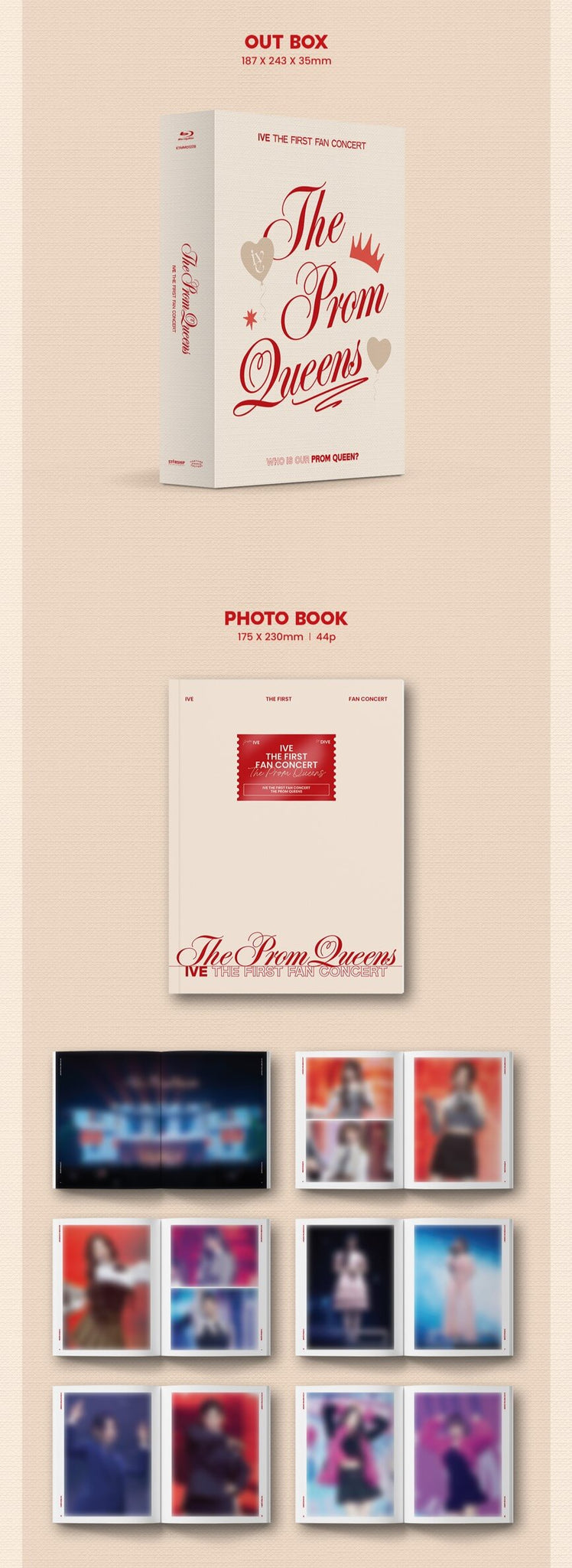 IVE THE FIRST FAN CONCERT The Prom Queens Blu-ray Inclusions Out Box Photobook 