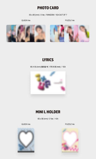 EL7Z UP 1st Mini Album 7+UP PLVE Version Inclusions Photocard Lyrics Mini L-holder