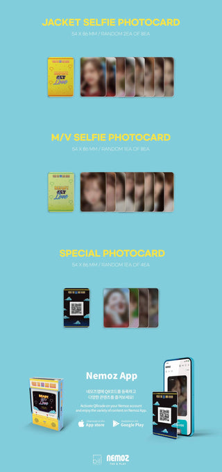 Yerin Ready, Set, LOVE - Nemo Album Full Version Inclusions Jacket Selfie Photocard M/V Selfie Photocard Special Photocard
