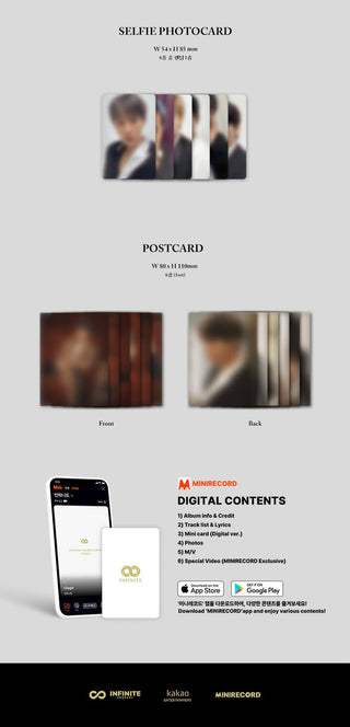 INFINITE 7th Mini Album 13egin - Platform Version Inclusions Selfie Photocard Postcard Set Digital Content