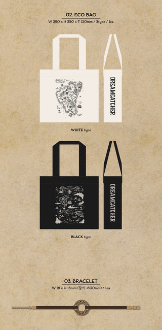 Dreamcatcher Official Merchandise DREAMLANTIS Inclusions Eco Bag Bracelet