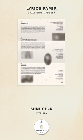 Seola 1st Single Album INSIDE OUT - ENVELOPE Version Inclusions Lyrics Paper Mini CD