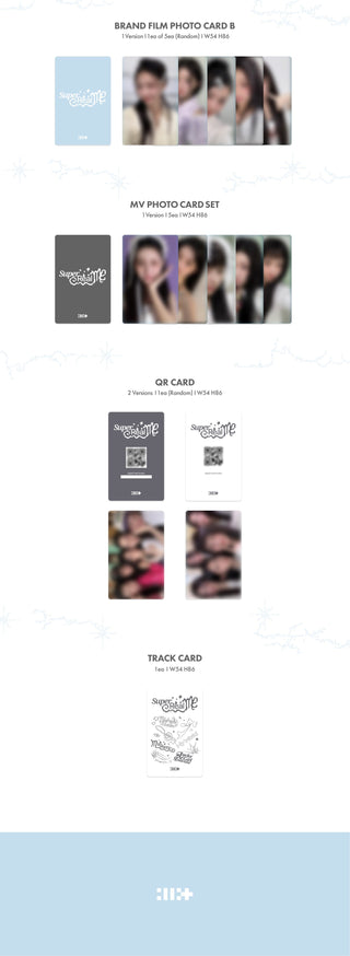 ILLIT 1st Mini Album SUPER REAL ME - Weverse Albums Version Inclusions: Brand Film Photocard B, MV Photocard Set, QR Card, Track Card