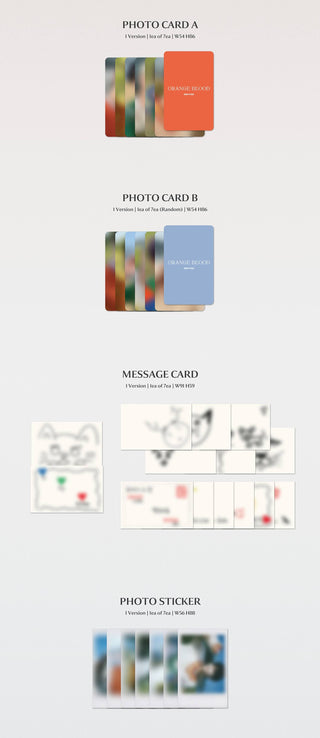 ENHYPEN ORANGE BLOOD ENGENE Version Inclusions Photocards Message Card Photo Sticker