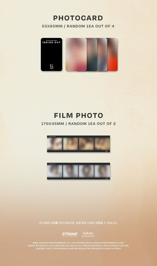 Seola 1st Single Album INSIDE OUT - ENVELOPE Version Inclusions Photocard Film Photo