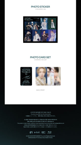 SHINee WORLD VI PERFECT ILLUMINATION in SEOUL Blu-ray Inclusions: Photo Sticker, Photocard Set