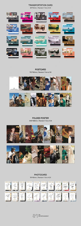 NCT Golden Age Collecting Version Inclusions Transportation Card Postcard Folded Poster Photocard