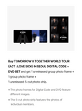 TXT WORLD TOUR ACT : LOVE SICK IN SEOUL DVD & Digital Code SET Inclusions Weverse Pre-order Benefit 