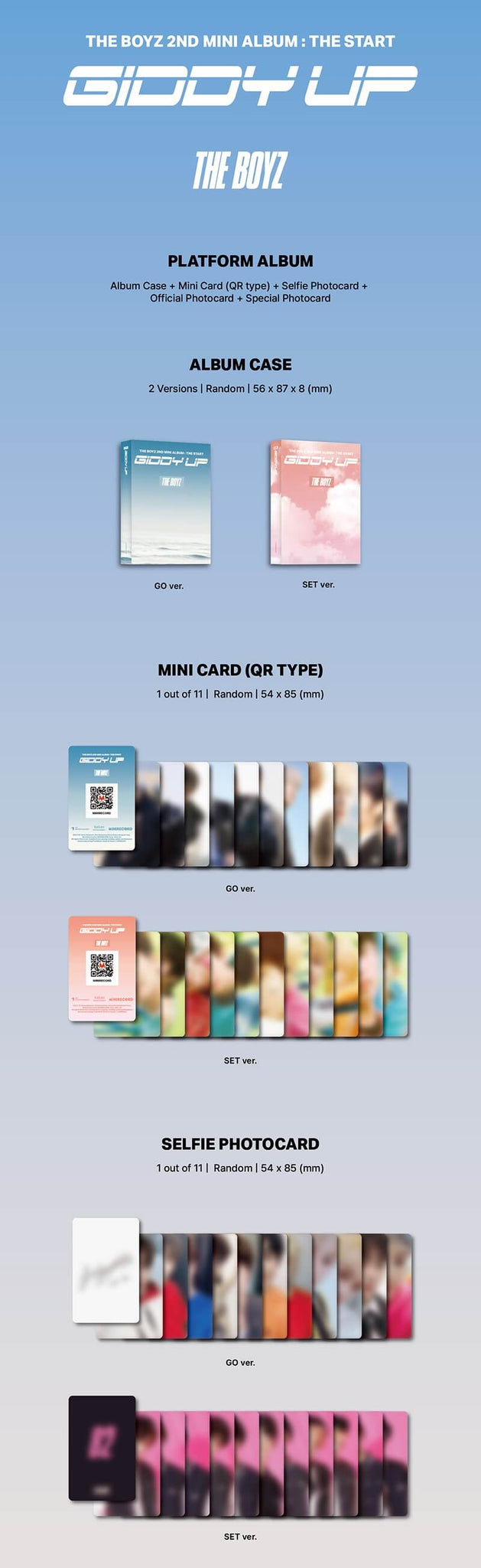 THE BOYZ THE START (Platform Ver.) Inclusions Album Case Mini Card QR Type Selfie Photocard