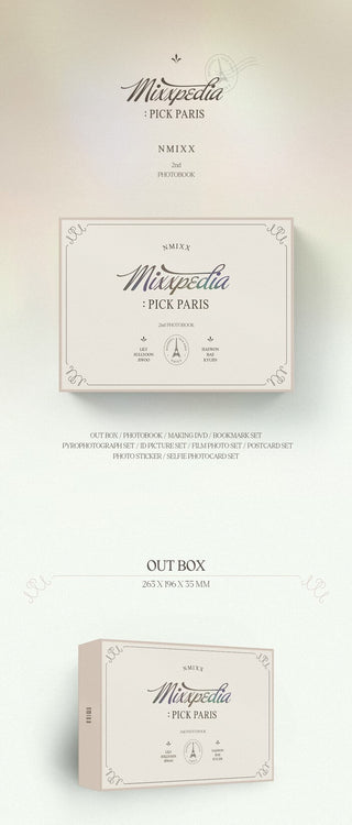  NMIXX 2nd Photobook MIXXPEDIA : PICK PARIS Inclusions Out Box