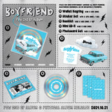 POW 2nd EP Album BOYFRIEND Inclusions: PVC Wallet Keyring, Booklet, Mini CD, Sticker Set, Photocard Set