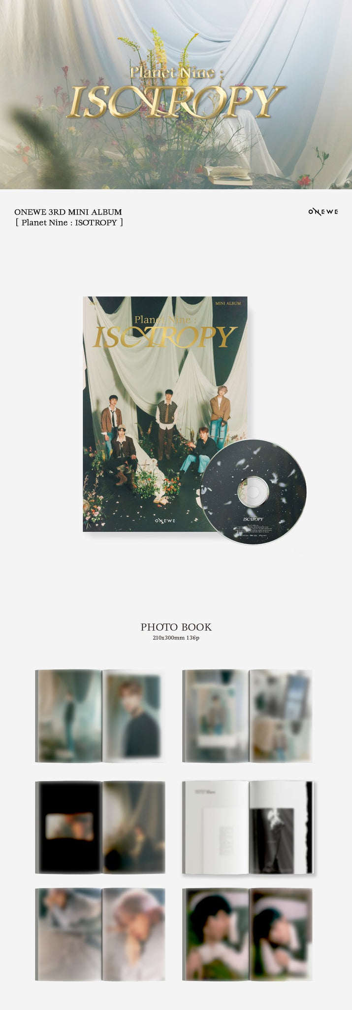 ONEWE 3rd Mini Album Planet Nine : ISOTROPY Inclusions: Photobook