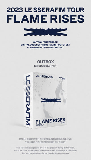 2023 LE SSERAFIM TOUR ‘FLAME RISES’ IN SEOUL Inclusions: Out Box