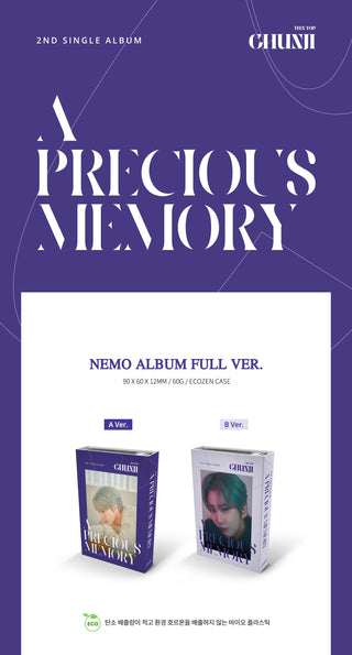 Chunji (TEEN TOP) 2nd Single Album A Precious Memory (Nemo Album) Inclusions: Album Package