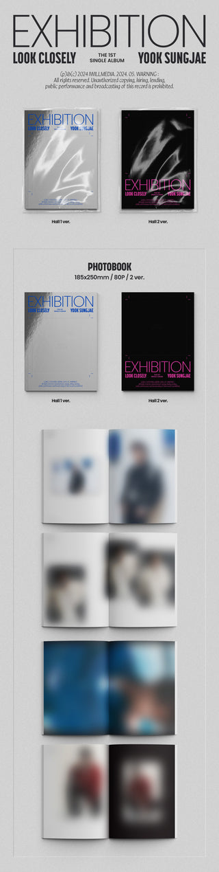 Yook Sungjae (BTOB) 1st Single Album EXHIBITION : Look Closely Inclusions: Photobook