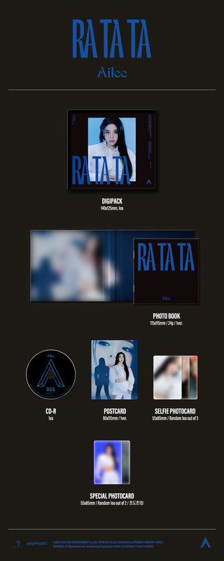 Ailee Single Album RA TA TA Inclusions Digipack Photobook CD Postcard Selfie Photocard 1st Press Special Photocard