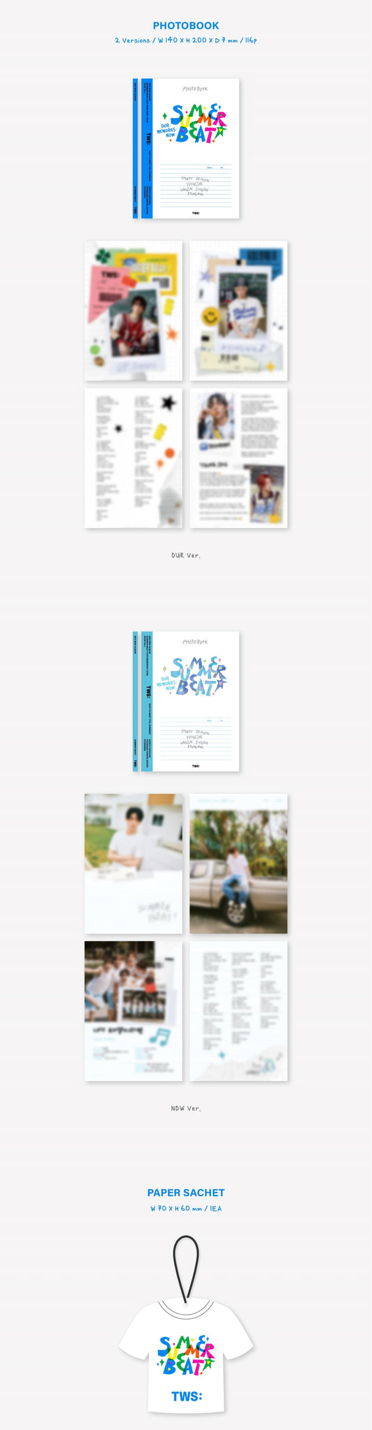 TWS 2nd Mini Album SUMMER BEAT! Inclusions: Photobook, Paper Sachet