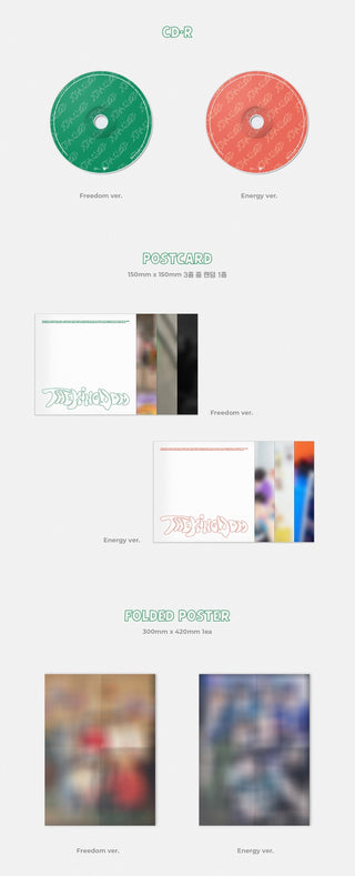 The KingDom 8th Mini Album REALIZE - Freedom / Energy Version Inclusions: CD, Postcard, Folded Poster