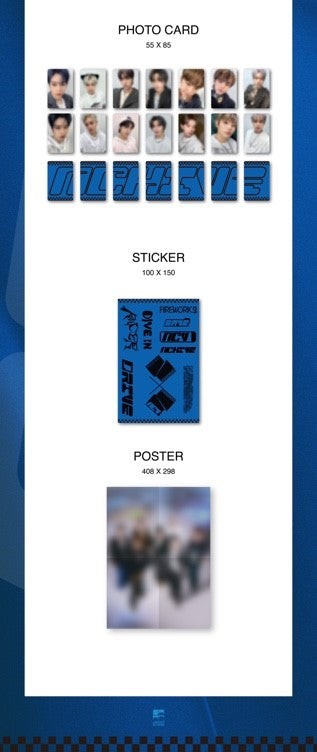 NCHIVE 1st Single Album Drive - Photobook Version Inclusions: Photocards, Stickers, Folded Poster