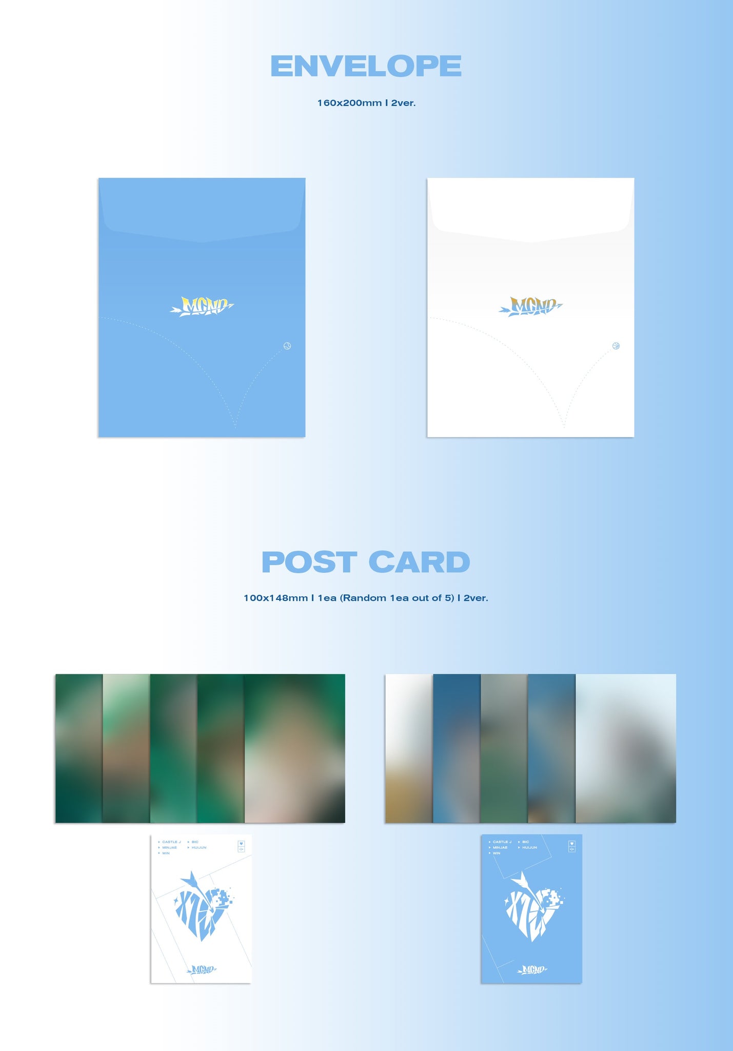 MCND 6th Mini Album X10 Inclusions: Envelope, Postcard