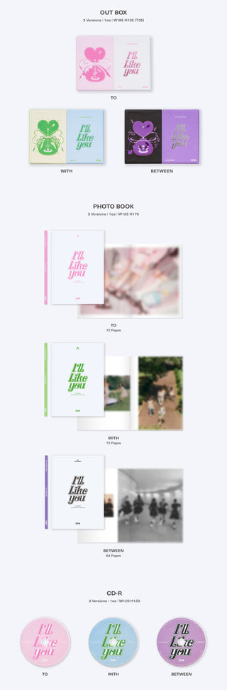 ILLIT 2nd Mini Album I'LL LIKE YOU Inclusions: Out Box, Photobook, CD