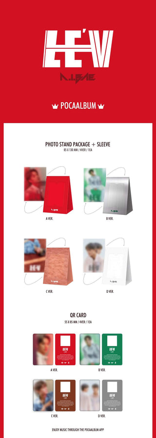 LE'V 1st EP Album A.I.BAE POCA Version Inclusions Photo Stand Package + Sleeve QR Card